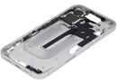 Chasis medio blanco para iPhone 16 Plus con botones de encendido y volumen, repuesto Aftermarket Plus.