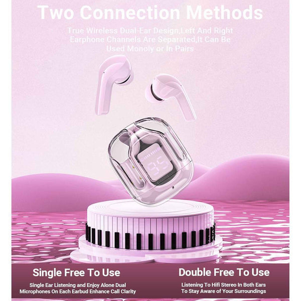 Audifonos deportivos mini Clear ROSE PINK