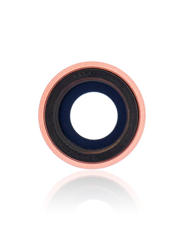 Lente de camara trasera con soporte y bisel para iPhone XR (Coral) (Paquete de 10)