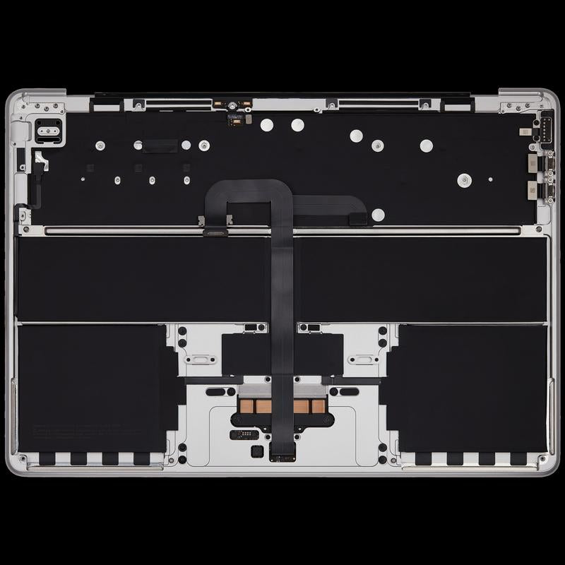 Repuestos de tapa superior con batería y teclado para MacBook Air 13 (A2681 / Mid 2022) disponibles en Guatemala para reparaciones y repuestos al por mayor.