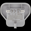 Adaptador de pared AmpSentrix 30W USB-C y USB-A titanio, enchufe UK, carga rápida 220V.