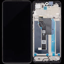 Pantalla refurbished completa Motorola Moto G57 / G57 Power 5G con marco negro para reparación.