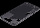 Chasis medio usado para iPhone 17 (EU/Global) con puerto de carga flex y pequeñas partes, modelo A3280.