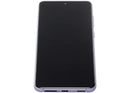 Pantalla OLED lavanda Samsung Galaxy S21 FE 5G con marco, para reparación de display SM-G990B.