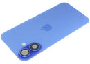 Tapa trasera iPhone 16 Service Pack color ultramarino con MagSafe NFC y flex de linterna para reparación.