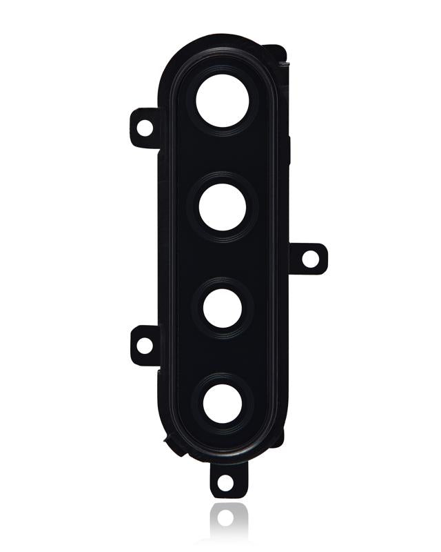 Lente de camara trasera con soporte para Samsung Galaxy A21 (A215 / 2020) (Negro)