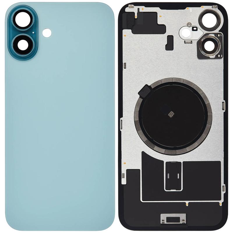 Compra una tapa trasera con placa de acero con imán MagSafe preinstalado para iPhone 16 Plus en Guatemala.