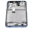 Pantalla LCD refurbished negra para LG Q92 5G (Q920) con marco, ideal para reparación de pantalla rota.