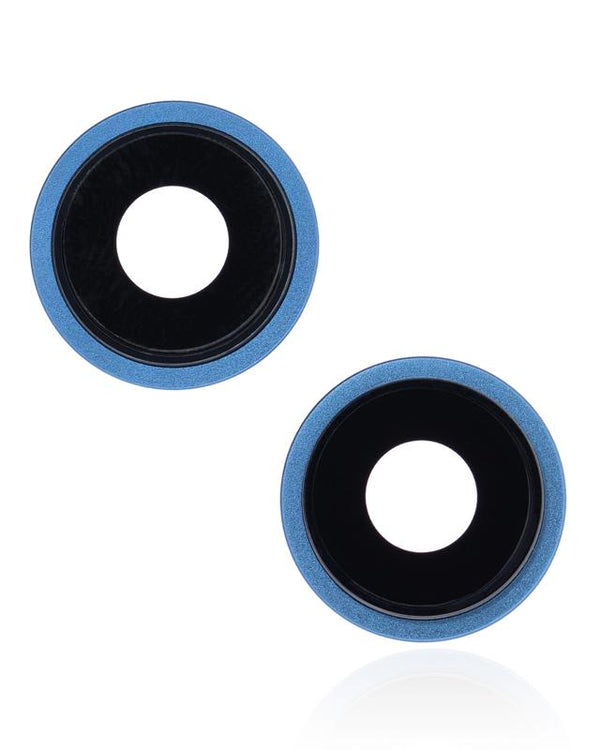 Lente de camara trasera con soporte y bisel para iPhone 13 / 13 Mini (Azul) (Zafiro Real / Premium)
