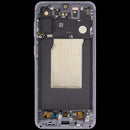 Pantalla OLED con marco refurbished para Samsung Galaxy A57 5G, color lila, ideal para reparación de display.