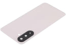 Tapa trasera de vidrio rosa melocotón para Samsung Galaxy A26 5G (A266) con lente de cámara, sin logo.