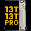 Pantalla OLED refurbished Alpine Blue para Xiaomi 13T/13T Pro con marco, lista para reparación de display.