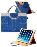 Encuentra la mejor funda smart work bag estilo azul royal jean para tu iPad en Guatemala con SlowBack.
