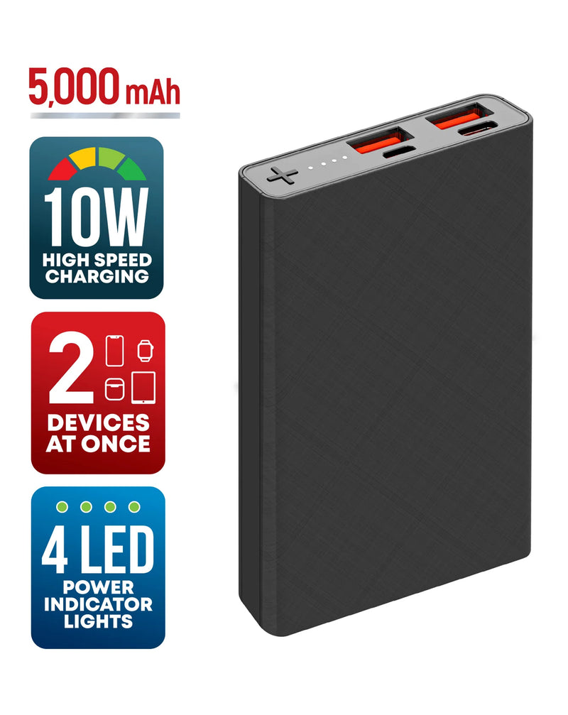 Encuentra la batería Brookstone Ultra Slim Magsafe Rapid Power Bank de 5000mAh en Guatemala para tus necesidades de carga portátil.