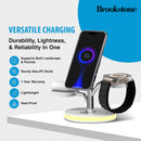 Encuentra el cargador inalámbrico 3 en 1 de Brookstone en Guatemala para comprar al mayorista SlowBack.
