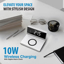 Reloj despertador con carga inalambrica Brookstone (WHITE)