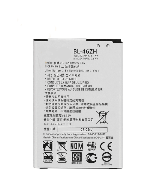 Encuentra la mejor batería BL-46ZH para LG K8 (2016), K7, Escape 3 y Phoenix 2 en Guatemala en nuestro taller de reparaciones autorizado.