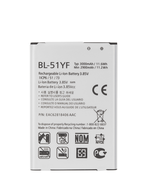 Encuentra la batería BL-51YF para LG G4 / G Stylo en Guatemala, venta al por mayor en talleres de reparación de partes LG.
