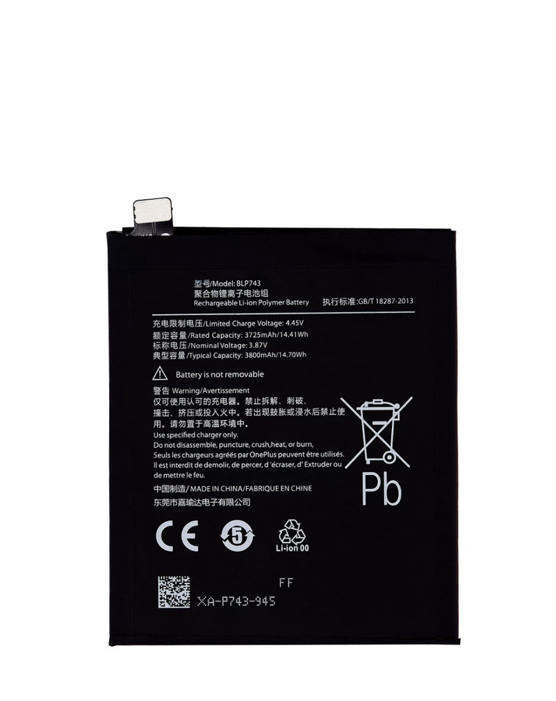 Batería OnePlus 7T (BLP743) para reparaciones en Guatemala, disponible en tienda mayorista.