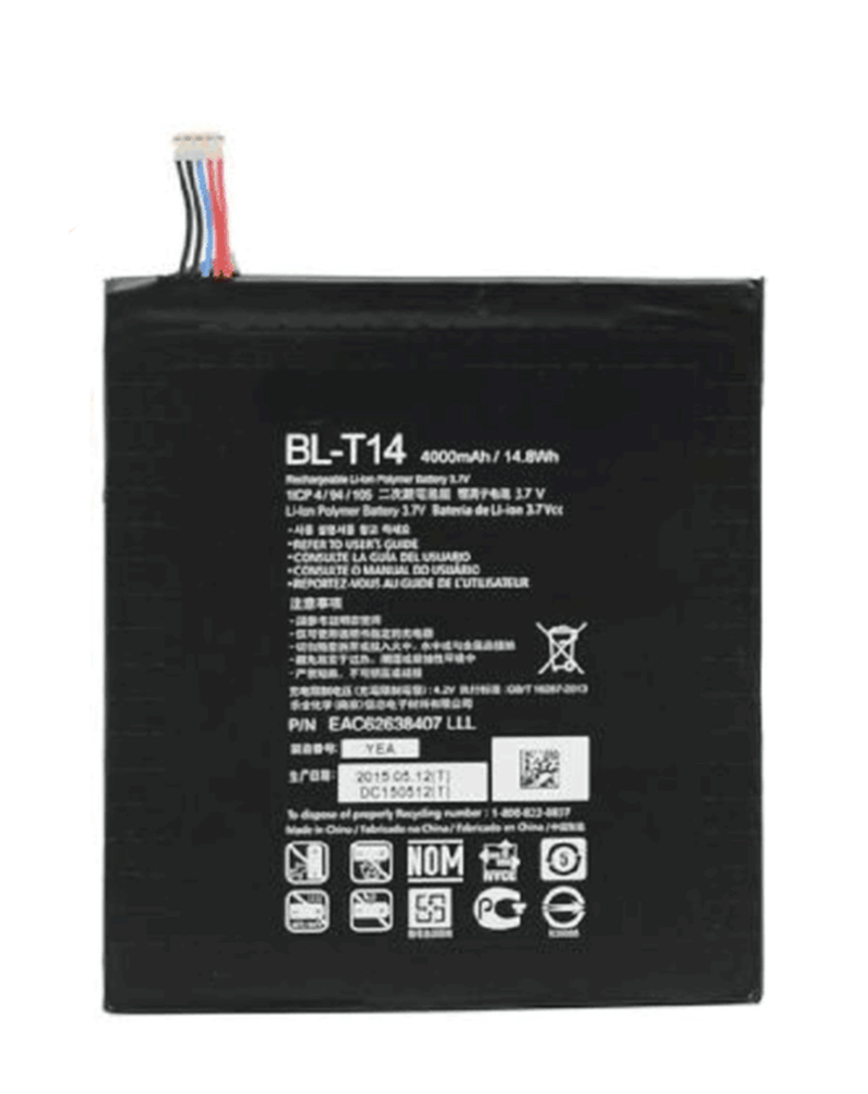 Reparación de batería para LG G Pad F 8.0 en Guatemala, venta al por mayor de baterías BL-T14.