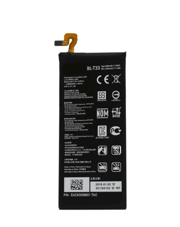 Reparación de batería LG Q6 / Q6 Plus (M700 / X600) en Guatemala, mayorista de baterías BL-T33.