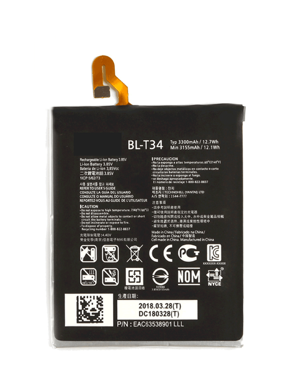 Encuentra la batería BL-T34 para LG V35 ThinQ/V30/V30S en Guatemala, al por mayor en talleres de reparación de baterías.