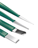 Espátula metálica 2 en 1 (Best 147A/147B) para abrir pantallas de celulares y remover adhesivo LCD. Herramienta de reparación de precisión.