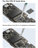 Espátula metálica 2 en 1 (Best 147A/147B) para abrir pantallas de celulares y remover adhesivo LCD. Herramienta de reparación de precisión.