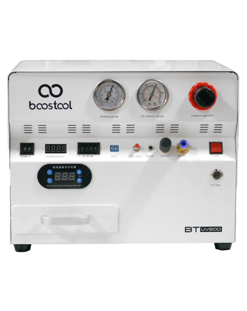 Maquina de dispensado de pegamento con caja de curado UV Boostool ...