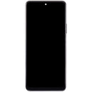 Pantalla LCD refurbished negra para Honor 50 SE (2021) con marco, ideal para reparación de display roto.