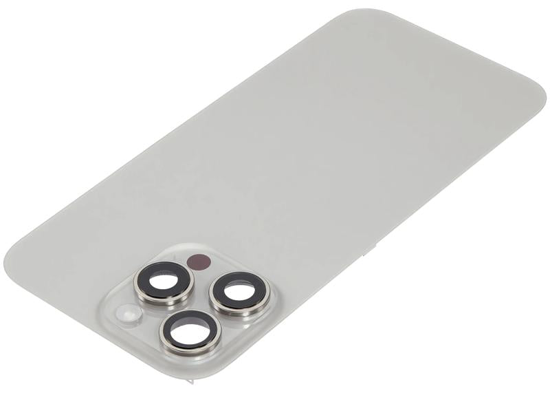 Compra una tapa trasera usada con placa de acero y carga inalámbrica para iPhone 16 Pro Max en Guatemala.