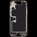 Chasis medio iPhone 16 Pro Max Natural Titanium usado, con pequeñas partes para reparación.