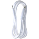 Cable micro USB a USB-C blanco de 1m, ideal para carga y transferencia de datos de celulares.