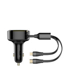 Cargador de auto 2 en 1 LDNIO C107 (30W) con cable USB C-L non-MFI