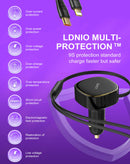 Cargador de auto 2 en 1 LDNIO C107 (30W) con cable USB C-L non-MFI