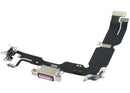 Puerto de carga original con cable flex y placa iPhone 15 Plus (Pink)