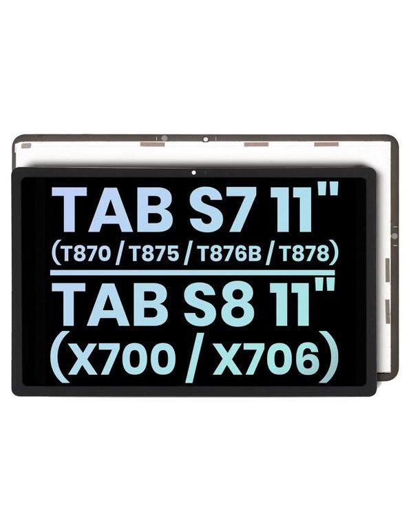 Pantalla LCD sin marco compatible para Samsung Galaxy Tab S7 y S8 en Guatemala, reparación de pantallas Samsung en talleres especializados.