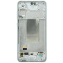 Pantalla OLED blanca con marco para Samsung Galaxy A36 5G (SM-A366), repuesto para reparación de display.