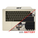 Encuentra tapas superiores con teclado y batería para MacBook Air 15 en Guatemala en nuestro taller de reparaciones autorizado.