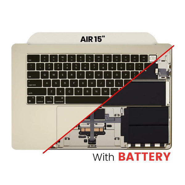 Encuentra tapas superiores con teclado y batería para MacBook Air 15 en Guatemala en nuestro taller de reparaciones autorizado.