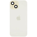 Tapa trasera original amarilla para iPhone 15 con MagSafe, NFC y flex de linterna, A2846.