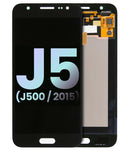 Pantalla OLED service pack original negra para Samsung Galaxy J5 (2015), repuesto para reparación J500.
