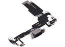 Puerto de carga con cable flex usado para iPhone 15 negro (A2846, A3089, A3090), repuesto para reparación.