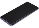 Pantalla AMOLED refurbished con marco para Xiaomi Redmi Note 14 Pro Plus 5G, color morado lavanda, lista para reparación.