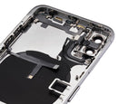 Tapa trasera para iPhone XS con componentes pequeños pre-instalados (Plata)