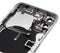 Tapa trasera para iPhone XS con componentes pequeños pre-instalados (Plata)