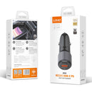 Cargador de auto LDNIO C510Q PD QC3.0 dual USB A+C con cable USB C-L (3ft) (36W)