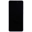 Pantalla OLED lavanda Samsung Galaxy S21 FE 5G con marco, para reparación de display SM-G990B.