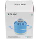 Base giratoria Relife T01 negra con 60 orificios para organizar destornilladores y puntas de reparación celular.