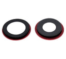 Lentes de cámara trasera rojos con soporte y bisel para iPhone 12/12 Mini (A2172, A2400) en pack de 10.
